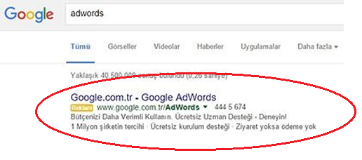 Google Adwords Metin Reklamları